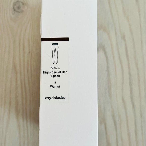 Organic Basics High Rise Re-Tights 2-Pack Hosiery Walnut - Picture 4 of 6